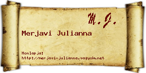 Merjavi Julianna névjegykártya